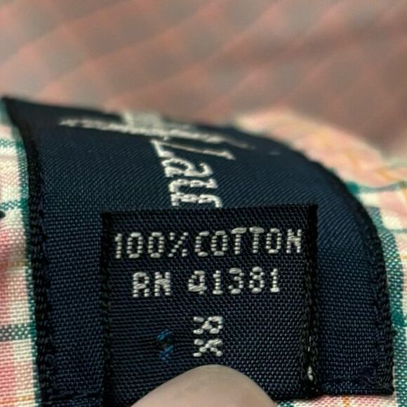 Polo by Ralph Lauren 100% Cotton Pink Dress Shirt Plaid Size XL - Picture 7 of 7